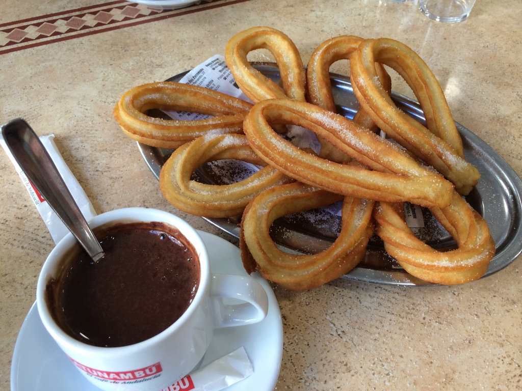 churros and chocolate in Spain