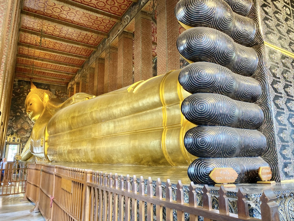 Reclining Buddha at Wat Pho in Bangkok, Thailand